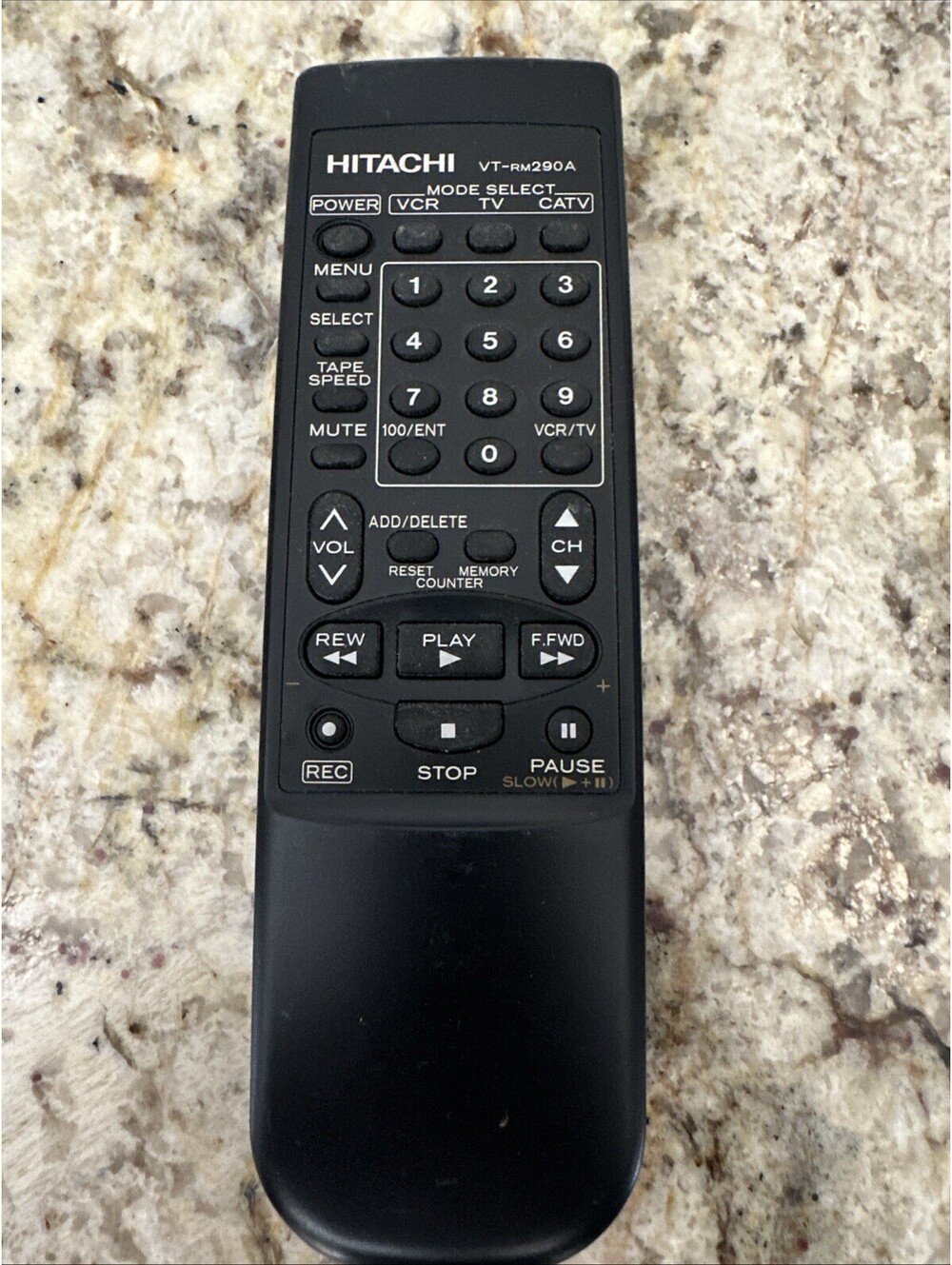 Hitachi VT-RM290A VCR TV CATV Remote Control Unit for Model FX600 FX600A FX600AC